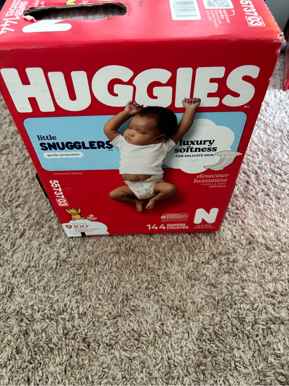 Little Snugglers Newborn Diapers - Red